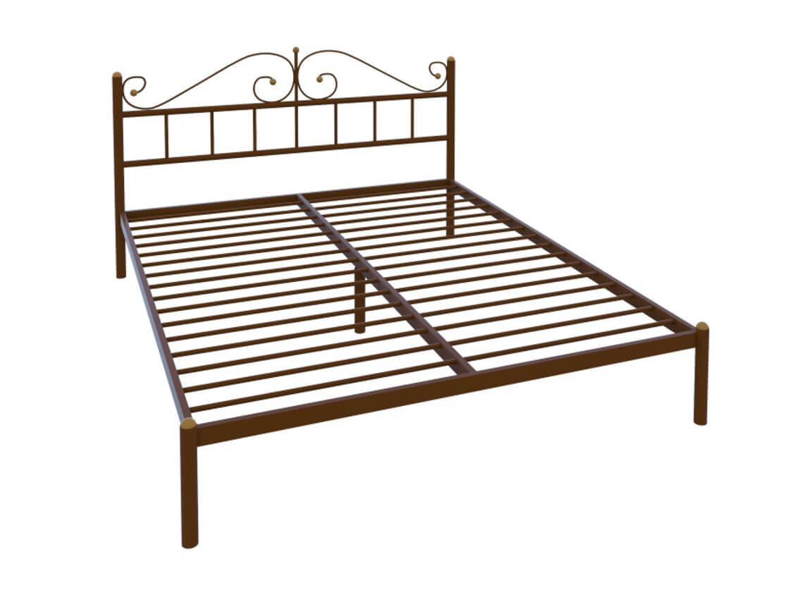 Кровать Каролина коричневая