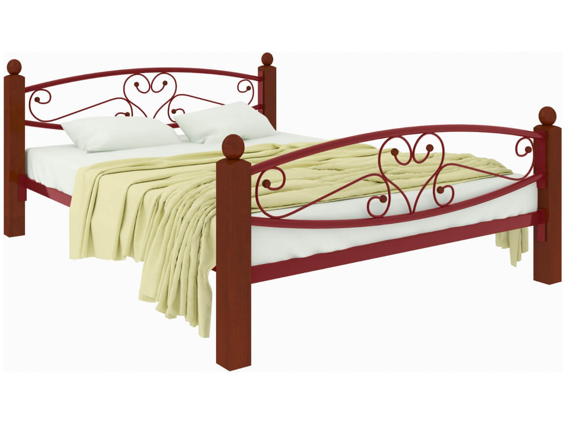 Кровать Каролина Lux plus красная