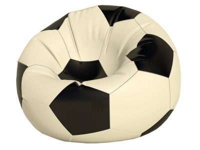 Кресло-мешок Мяч большой нейлон белый-черный
