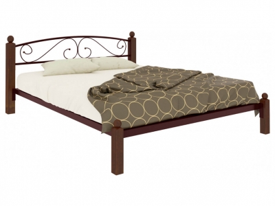 Кровать Вероника Lux коричневая